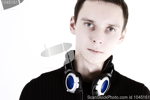 Image of Young man with headphones  