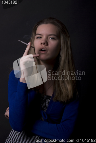 Image of smoking girl
