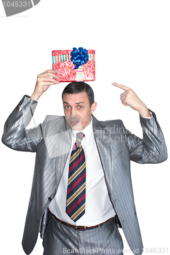 Image of The man gives a gift