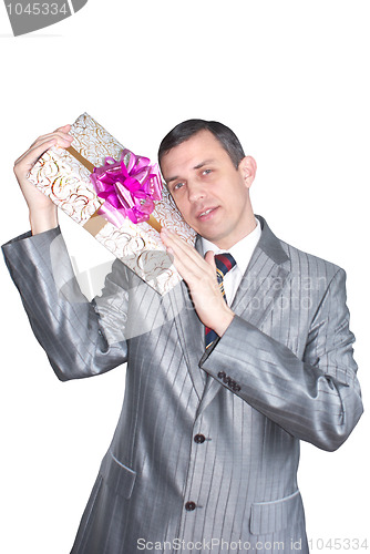 Image of The man gives a gift