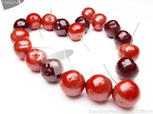 Image of Heart from red cherry