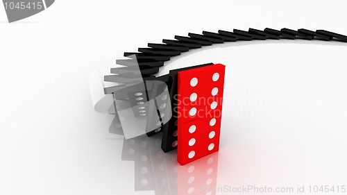Image of lined up dominoes