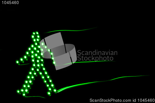 Image of Pedestrian traffic light green