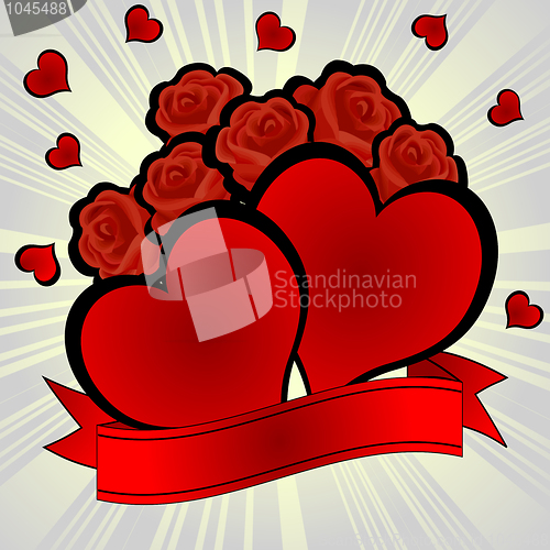 Image of  hearts and roses 