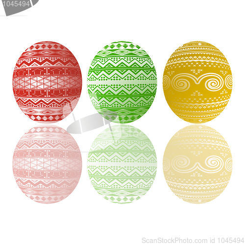 Image of Three Easter eggs