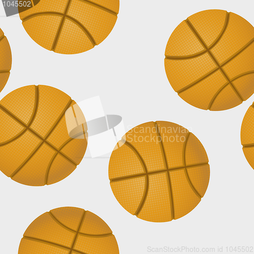 Image of basketballs pattern