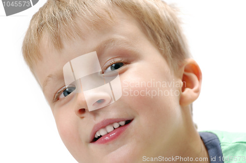 Image of isolated portrait of a boy