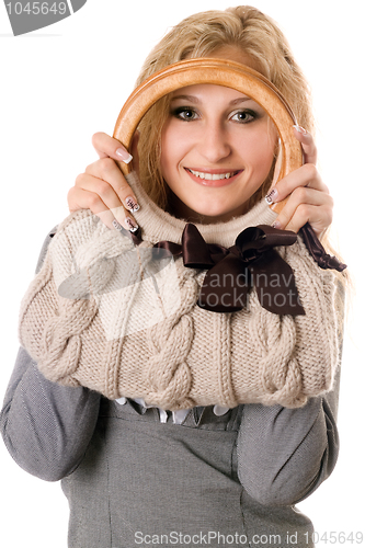 Image of Portrait of smiling blonde