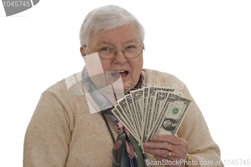 Image of Grandma with Dollars