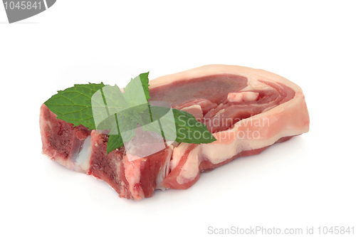 Image of Lamb Chop with Mint Leaf