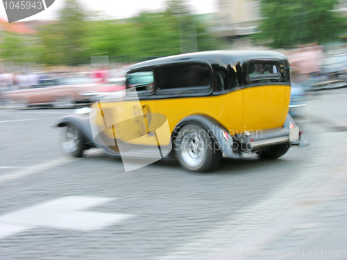 Image of Blurred Retro Car