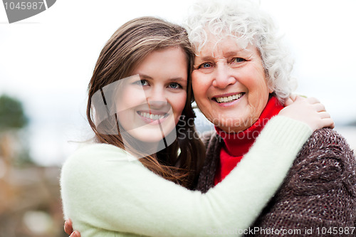 Image of Grandmother and granddaughter