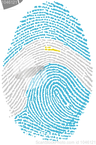 Image of Argentina flag Fingerprint