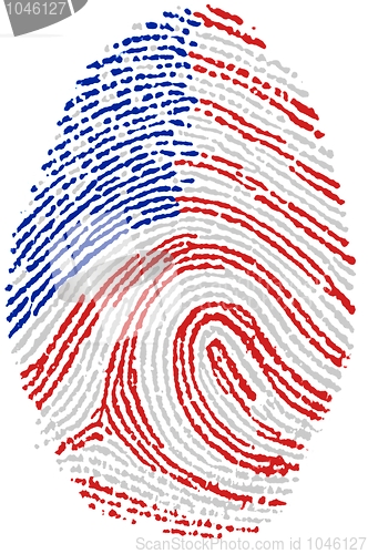 Image of Usa flag Fingerprint