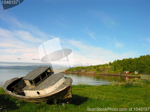 Image of Aground Boat in Lofoten