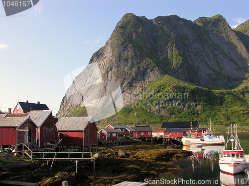 Image of Lofoten Houses over a river