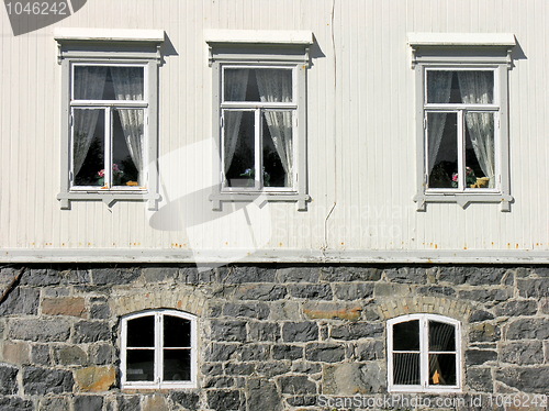 Image of White window wall