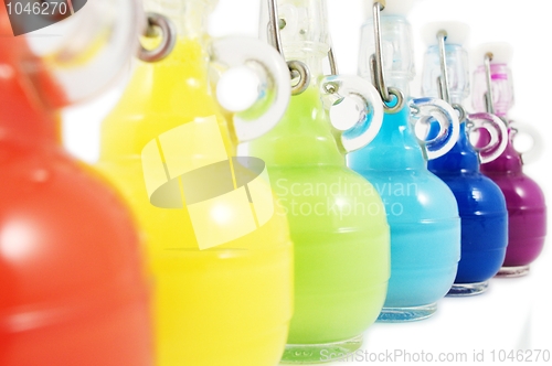 Image of Colorful flasks