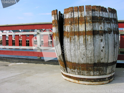 Image of Old ruined barrel