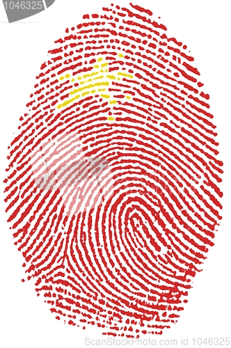 Image of China flag Fingerprint