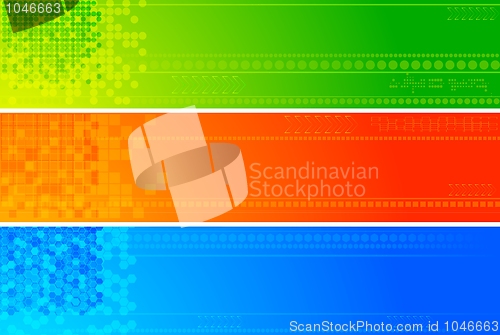 Image of Abstract technical banners