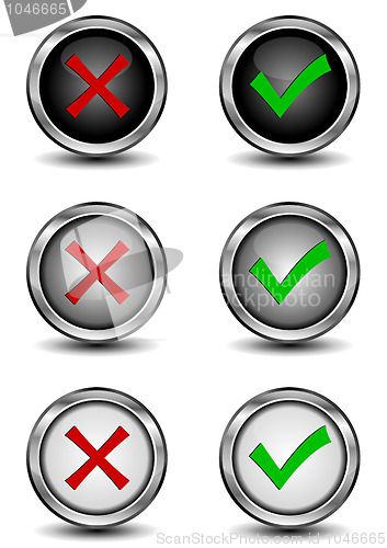 Image of Check mark buttons