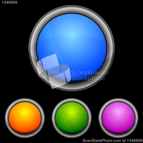 Image of Vector glossy buttons