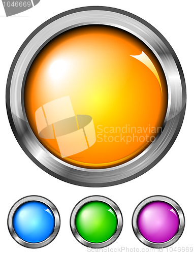 Image of Set of buttons (NO gradient mesh)