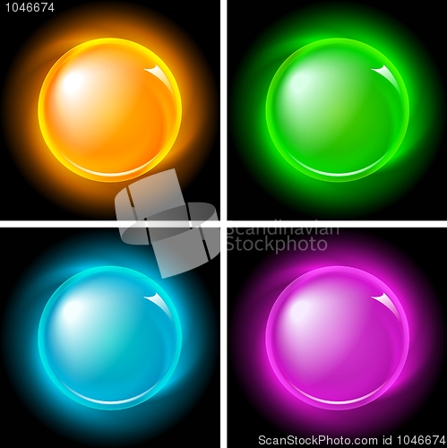 Image of Buttons set (NO gradient mesh)