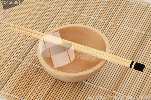 Image of Japanese Bowl and Chopsticks