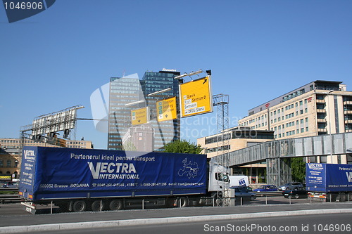 Image of Lorries through oslo