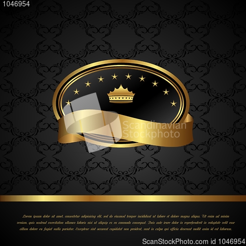 Image of Royal background with golden frame