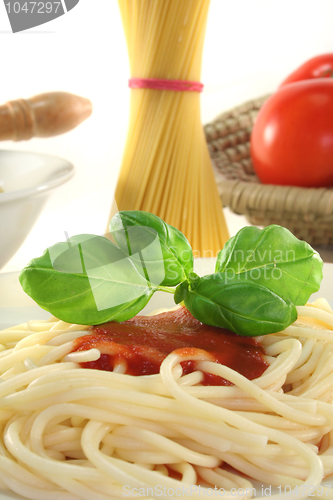 Image of Spaghetti with tomato sauce