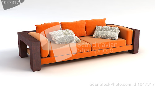 Image of sofa 3D rendering