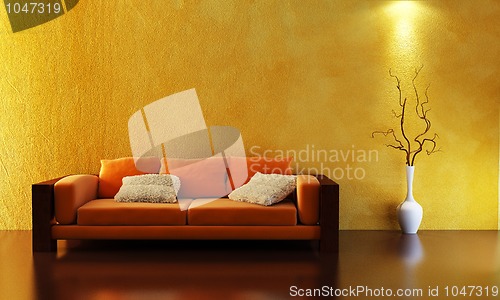 Image of sofa 3D rendering