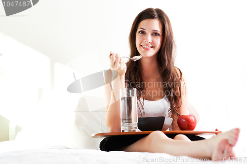 Image of Girl listening music