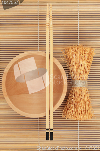 Image of Japanese Bowl Chopsticks and Whisk