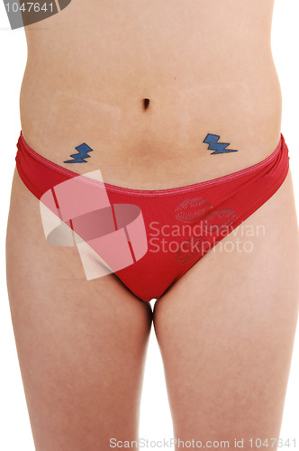 Image of Girl in panties.
