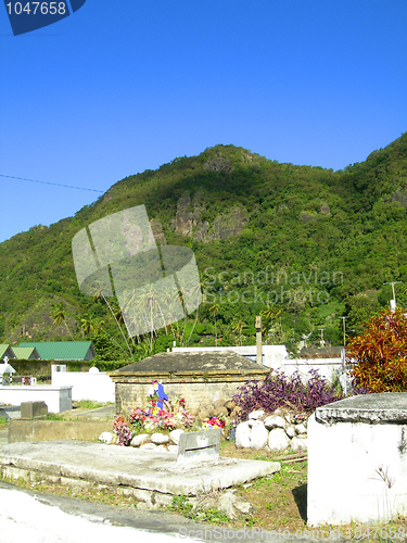 Image of historic cemetery Soufriere St. Lucia