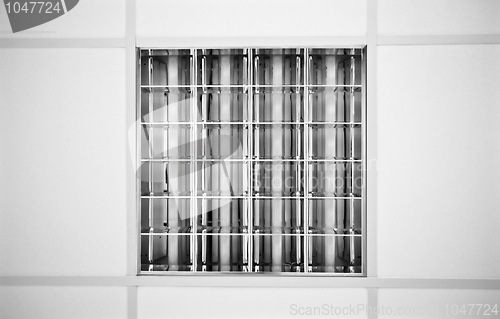 Image of White modern office lamp