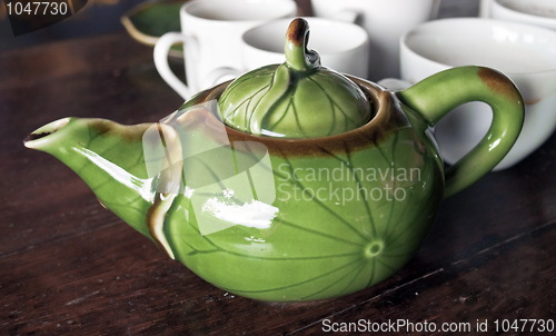 Image of Green teapot