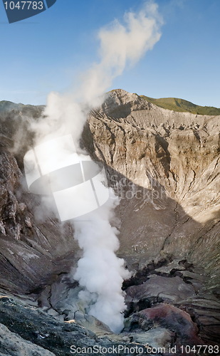 Image of Smoking creater volcano