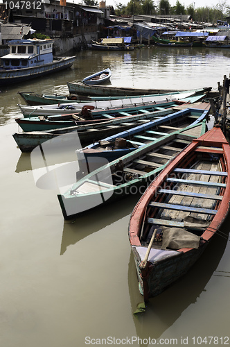 Image of Boats in Jakarta slum