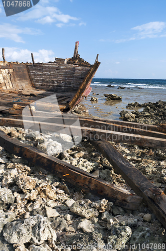 Image of Wooden shipwreck