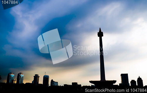 Image of Jakarta National Monument skyline