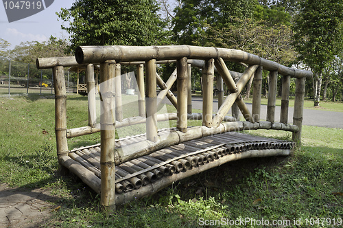 Image of Wooden Bamboo bridge