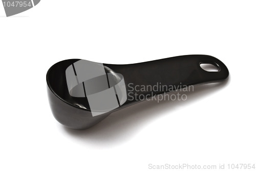 Image of Black plastic coffee scoop