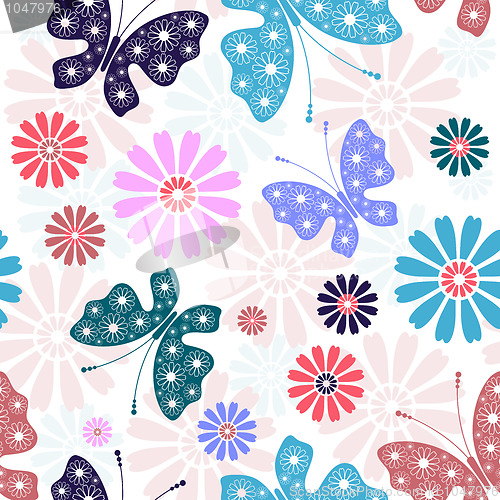 Image of Pastel seamless floral pattern 