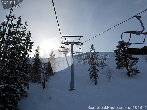 Image of Empty ski lift in Hundfjället