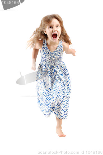 Image of running child isolated